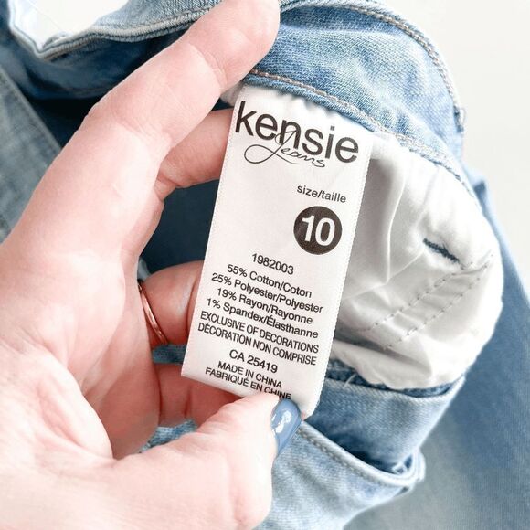 Kensie Womens Denim Jeans Skinny High Rise Light Blue Wash Size 10 - Picture 6 of 10